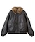 DETACHABLE FAUX FUR COLLAR PATCHED LOGO JACKET