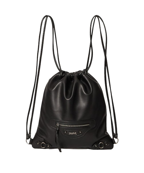 FAUX LEATHER UTILITY KNAPSACK