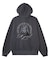 PIGMENT DYED FACE PATCH AND LOGO ZIP UP SWEAT HOODIE