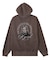 PIGMENT DYED FACE PATCH AND LOGO ZIP UP SWEAT HOODIE
