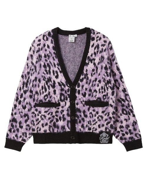 LEOPARD SHAGGY KNIT CARDIGAN｜エックスガールの通販｜&mall（アンド