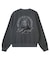 PIGMENT DYED FACE PATCH AND LOGO CREWNECK SWEATSHIRT