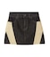 CONTRAST PANELED DENIM MINI SKIRT