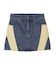 CONTRAST PANELED DENIM MINI SKIRT