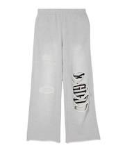 LAYERED DISTRESSED SWEATPANTS
