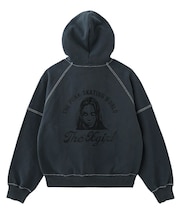 ARCH LOGO AND FACE HOODED SWEAT JACKET