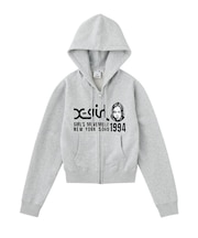 FACE AND LOGO COMPACT ZIP UP SWEAT HOODIE