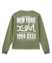 PIGMENT DYED BIG SPRAY LOGO L/S TEE