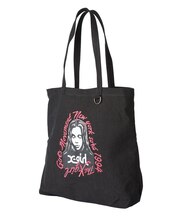 HAND DRAWN LOGO AND FACE TOTE BAG