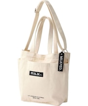 BAR AND UNDER LOGO BIG CANVAS BAG