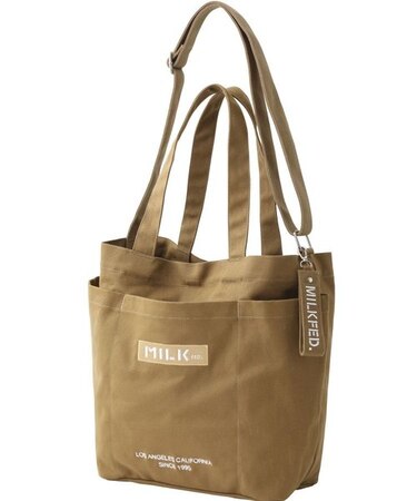 BAR AND UNDER LOGO BIG CANVAS BAG