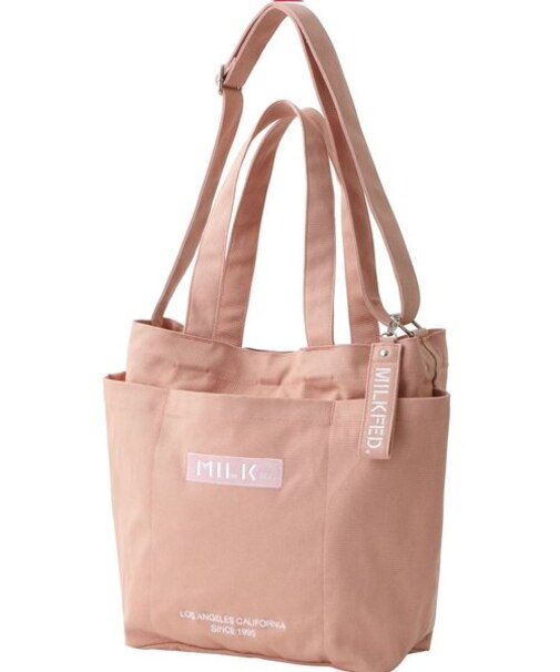 BAR AND UNDER LOGO BIG CANVAS BAG