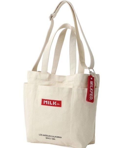 BAR AND UNDER LOGO BIG CANVAS BAG