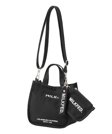 EMBROIDERED BAR MINI SHOULDER BAG W/STRAP