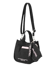 EMBROIDERED BAR MINI SHOULDER BAG W/STRAP