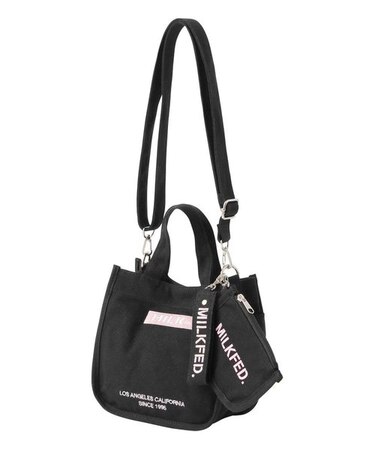 EMBROIDERED BAR MINI SHOULDER BAG W/STRAP