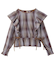 PLAID RUFFLE BLOUSE