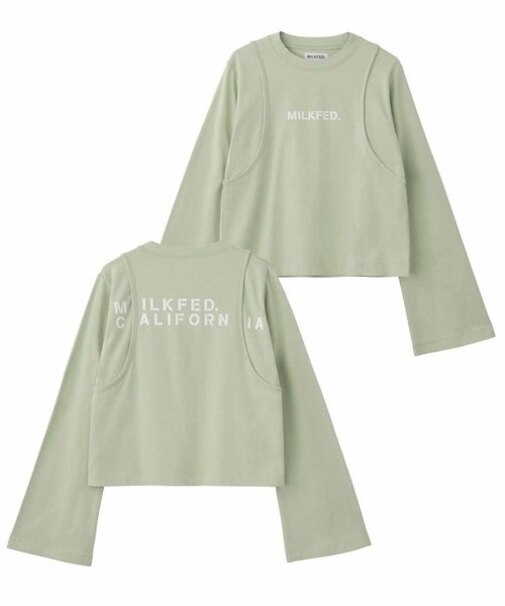 STENCIL LOGO PANELED L/S TOP