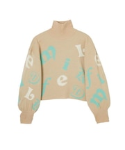 JACQUARD LOGO KNIT TOP