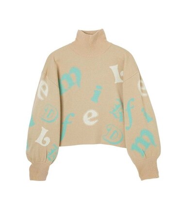 JACQUARD LOGO KNIT TOP