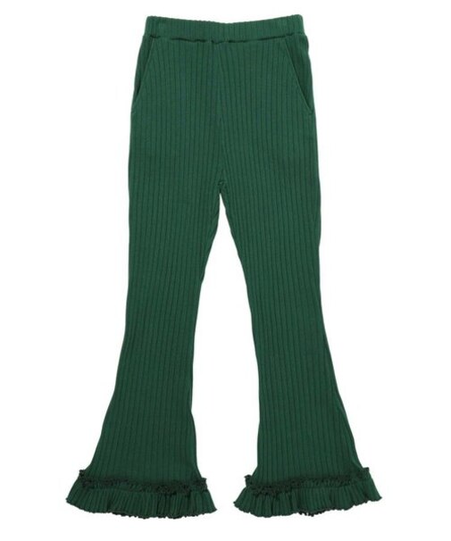 RUFFLE HEM FLARE PANTS