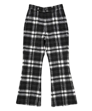 PLAID FLARE PANTS