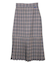 PLAID PLEATED HEM SKIRT