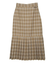 PLAID PLEATED HEM SKIRT
