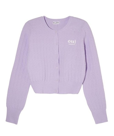 OUI LOGO KNIT CARDIGAN