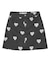 HEART PRINTED DENIM SKIRT
