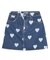 HEART PRINTED DENIM SKIRT