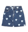 HEART PRINTED DENIM SKIRT