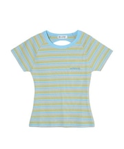 OPEN BACK STRIPE S/S TOP