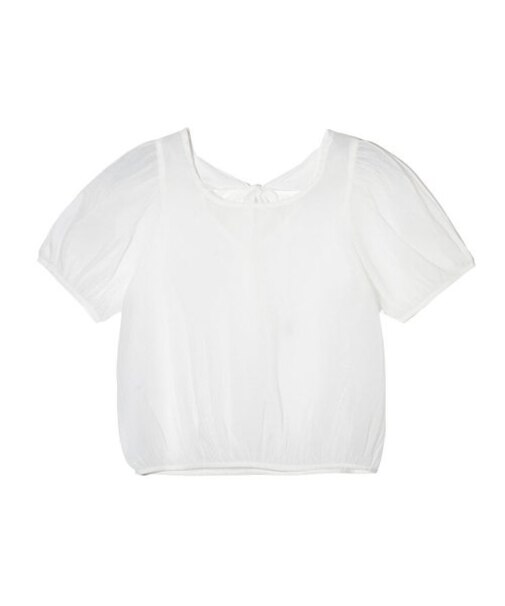 SHEER PUFF SLEEVE BLOUSE