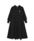 ROUND COLLAR GATHERED DRESS