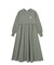ROUND COLLAR GATHERED DRESS