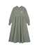 ROUND COLLAR GATHERED DRESS