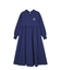 ROUND COLLAR GATHERED DRESS