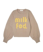 MILKFED LOGO KNIT TOP