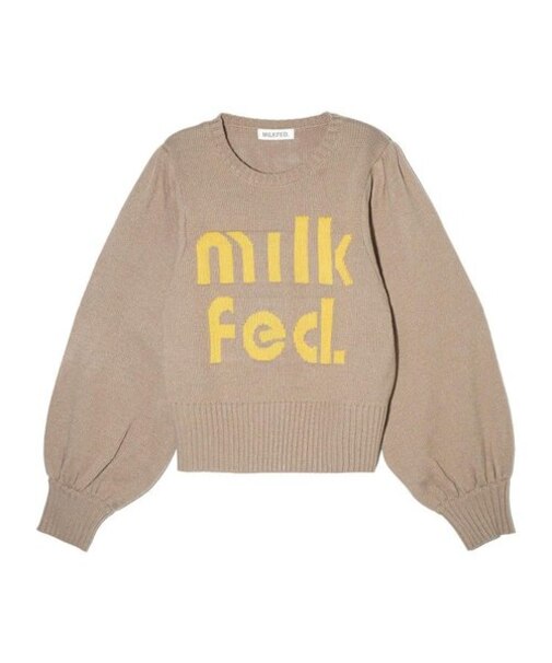 MILKFED LOGO KNIT TOP