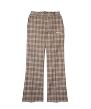 PLAID FLARED PANTS