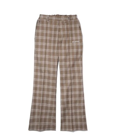 PLAID FLARED PANTS