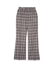 PLAID FLARED PANTS