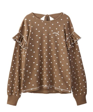 FRILL HEART WAFFLE TOP