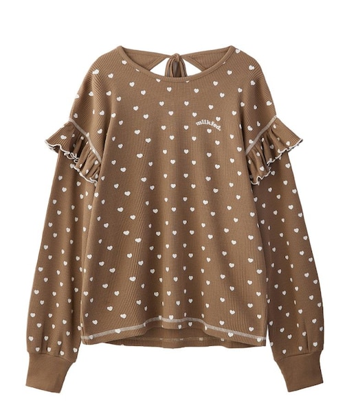 FRILL HEART WAFFLE TOP