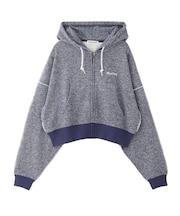 OVERLOCK STICHED ZIP UP HOODIE