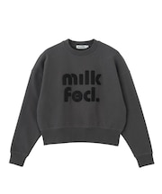 CUT-OUT LOGO SHORT SWEAT TOP