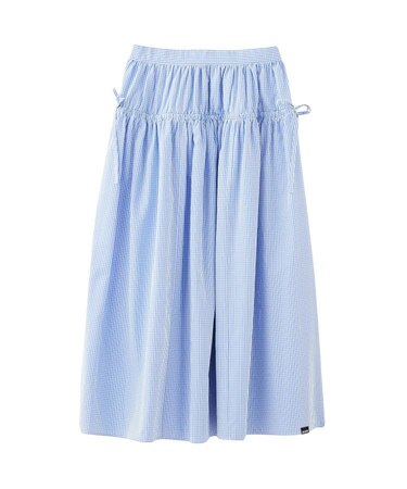 GINGHAM CHECK VOLUME SKIRT