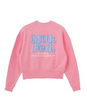 GINGHAM LOGO SHORT SWEAT TOP