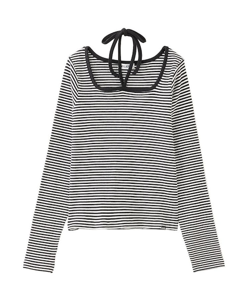 RIB HALTER NECK TOP